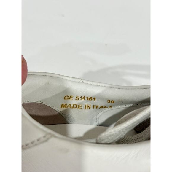 Saint Laurent SL/06 Court Classic Logo-Embroidered Leather Sneakers White EU 39 - Picture 6 of 7